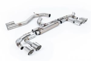 Race System - 80mm Non-Resonated Cat Back with GT-115 Polished Tips (Loudest)