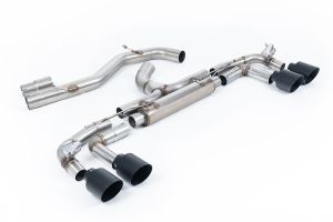 Race System - 80mm Non-Resonated Cat Back with GT-115 Cerakote Black Tips (Loudest)