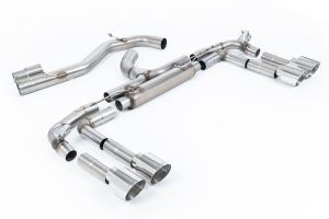 Race System - 80mm Non-Resonated Cat Back with GT-115 Polished Tips (Loudest)