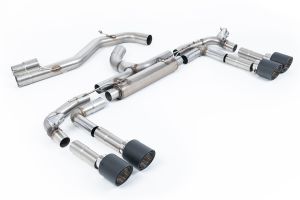 Race System - 80mm Non-Resonated Cat Back with JET-115 Carbon Tips (Loudest)