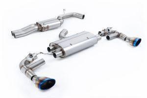  80mm Resonated Cat Back with Burnt / Blue Titanium Trims - EC Approved