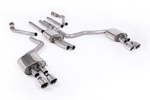 Resonated Cat Back with Quad GT-100 Polished Trims