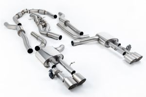  Resonated Cat Back Back System (Twin 80mm) with GT-115 Brushed Titanium Trims (Does Not Require Cutting of the OE System) - EC Approval Awaiting Testing
