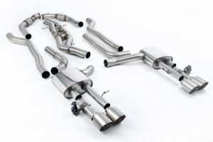  Non-Resonated Cat Back Back System (Twin 80mm) with GT-115 Brushed Titanium Trims (Does Not Require Cutting of the OE System) - Louder
