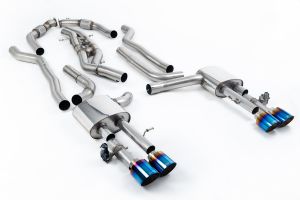  Non-Resonated Cat Back Back System (Twin 80mm) with GT-115 Burnt/Blue Titanium Trims (Does Not Require Cutting of the OE System) - Louder