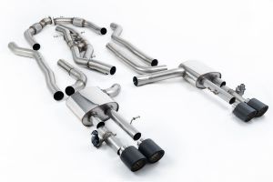  Non-Resonated Cat Back Back System (Twin 80mm) with JET-115 Carbon Trims (Does Not Require Cutting of the OE System) - Louder