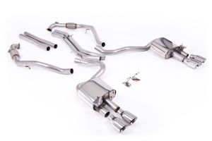  Cat Back Non-Resonated (Louder) with Quad GT-100 Polished Trims
