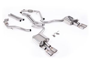 Cat Back Non-Resonated (Louder) with Quad Polished Ovals Trims
