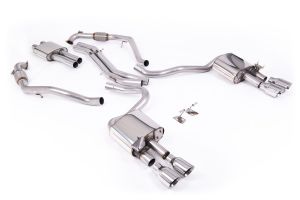  Cat Back Resonated with Quad GT-100 Polished Trims