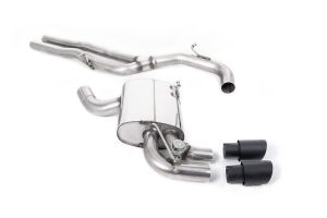 Non-resonated (louder). Cerakote Black Tips. Includes Active Exhaust Valve.