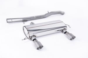  3-inch Race System. Non-resonated (louder). Lightweight Titanium GT100 Tips. 180 models may require dual-outlet rear valance from the 225 model