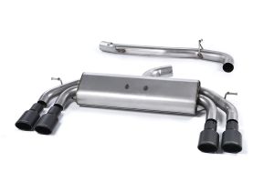 Non-Valved Race System. Non-resonated (louder). Quad Oval Cerakote Black Tips