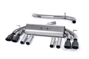 Non-Valved Race System. Non-resonated (louder). Quad Oval Cerakote Black Tips