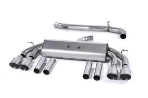 Non-Valved Race System. Non-resonated (louder). Quad Round Titanium Tips