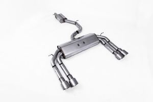 Non-Valved Race System. Resonated (quieter). Quad Round Titanium Tips