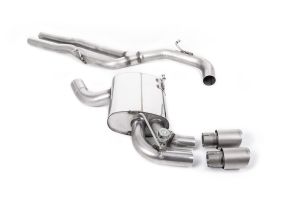 Non-resonated (louder). Titanium Tips. Includes Active Exhaust Valve.