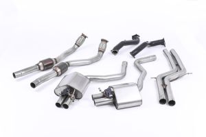 Non Res with 76mm Downpipes and 100cell cats. Uses OE Tips. Requires a stage 2 ECU remap (lambda cables need extending)