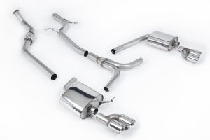 Non-Resonated Quad-outlet. Requires S4 3.0T lower spoiler and detailing strip