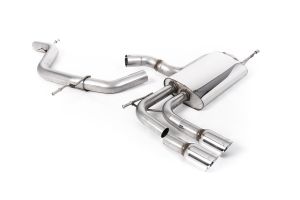 Non-resonated (louder) with smaller-volume rear silencer and GT-80 Polished Trims