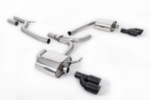 Cerakote Black Quad Outlet. Requires S-Line rear bumper in addition to S4 3.0T lower spoiler (part # 8K0 807 521 B 1RR) and detailing strip (part # 8T0 807 791 2ZZ) - approximately £100+VAT - from your local Audi dealer