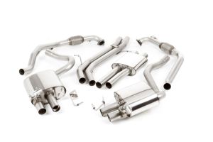  Cat Back Resonated with Quad GT-100 Black Trims EC Approved