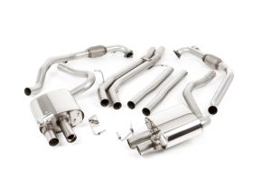  Cat Back Non Resonated with Quad GT-100 Titanium Trims