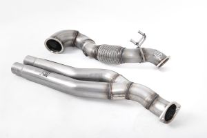 Fits both OE and Milltek Sport Cat Back Systems - NOTE to Customers - Due to Design of Turbo Waste Gate fitting a decat can cause metallic rattle to be heard more than the OE Cat Downpipe