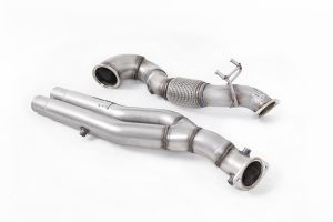 Fits both OE and Milltek Sport Cat Back Systems - Requires Stage 2 ECU Software - NOTE to Customers - Due to Design of Turbo Waste Gate fitting a decat can cause metallic rattle to be heard more than the OE Cat Downpipe