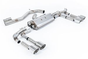Road System - 80mm Part-Resonated Cat Back with GT-115 Polished Tips