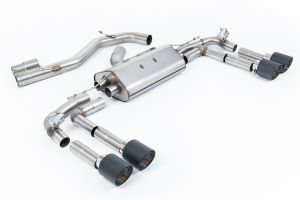 Road System - 80mm Part-Resonated Cat Back with JET-115 Carbon Tips