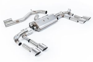 Road System - 80mm Part-Resonated Cat Back with Polished Oval Tips