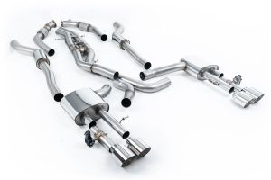  Resonated Cat Back Back System (Twin 80mm) with GT-115 Polished Trims (Does Not Require Cutting of the OE System) - EC Approval Awaiting Testing