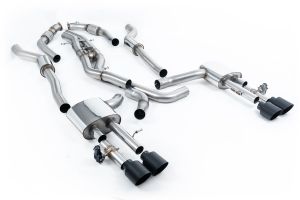  Resonated Cat Back System (Twin 80mm) with GT-115 Cerakote Black Trims (Does Not Require Cutting of the OE System) - EC Approval Awaiting Testing