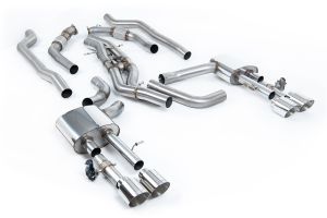 Non-Resonated (Louder) Cat Back System (Twin 80mm) with GT-115 Polished Trims (Does Not Require Cutting of the OE System)