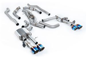  Non-Resonated (Louder) Cat Back System (Twin 80mm) with GT-115 Burnt Titanium Trims (Does Not Require Cutting of the OE System)