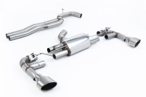 80mm Race Non-Resonated Cat Back with Titanium Trims (Loudest)