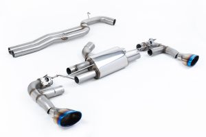80mm Race Non-Resonated Cat Back with Burnt Titanium Trims (Loudest)