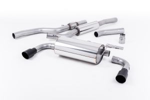  435i-style dual-outlet. Resonated (quieter). Cerakote Black Tips. Requires 435i M Sport rear valance from your BMW dealer