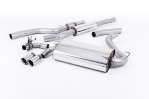  OE-style twin-outlet. Resonated (quieter). Polished tips