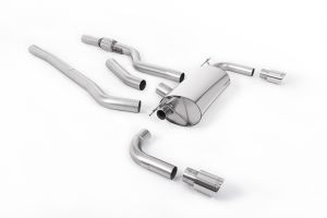  435i-style dual-outlet. Non-resonated (louder). Polished Tips. Requires 435i M Sport rear valance from your BMW dealer