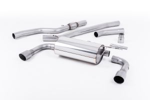  435i-style dual-outlet. Non-resonated (louder). Titanium Tips. Requires 435i M Sport rear valance from your BMW dealer