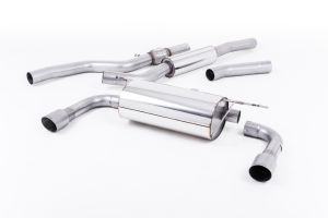  435i-style dual-outlet. Resonated (quieter). Titanium Tips. Requires 435i M Sport rear valance from your BMW dealer