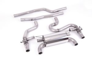  GPF/OPF Back System with Quad GT-90 Polished Trims - New Equal Length System - Loudest (OE Requires Cutting)