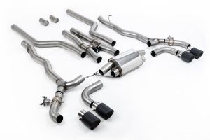  Cat Back System inc. OPF/GPF Bypass with Carbon JET-100 Trims  - Required Stage 2 ECU Software - For Vehicles with Slip Joint Connection to OE Downpipes