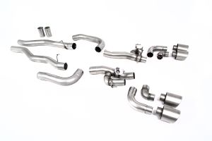  OPF/GPF Back System with valved Rear Silencer Bypass & GT-115 Brushed Titanium Trims (OE requires cutting)