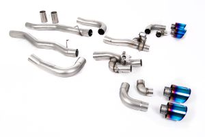 OPF/GPF Back System with valved Rear Silencer Bypass & GT-115 Burnt/Blue Titanium Trims (OE requires cutting)