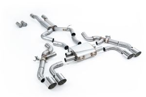  Axle Back System - GT-115 Polished Trims (Needs x 2 F5168 adaptors if being fit to existing secondary catalysts bypass)