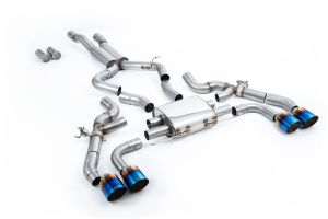  Axle Back System - GT-115 Burnt/Blue Titanium Trims (Needs x 2 F5168 adaptors if being fit to existing secondary catalysts bypass)