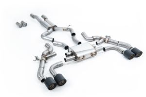  Axle Back System - JET-115 Carbon Fibre Trims (Needs x 2 F5168 adaptors if being fit to existing secondary catalysts bypass)