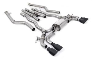  Cat Back System inc. OPF/GPF Bypass with Cerakote Black GT-100 Trims  - Required Stage 2 ECU Software or OPF/GPF Bypass Module - For Vehicles with Flange Connection to OE Downpipes